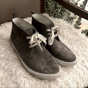 PRADA Grey Suede Sneakers